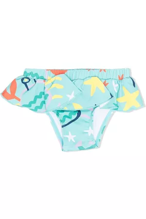 Stella McCartney Under the sea ruffle bikini bottoms - Green
