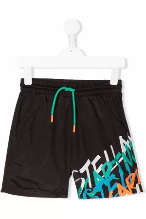 Stella McCartney Logo-print drawstring-waist shorts - Black