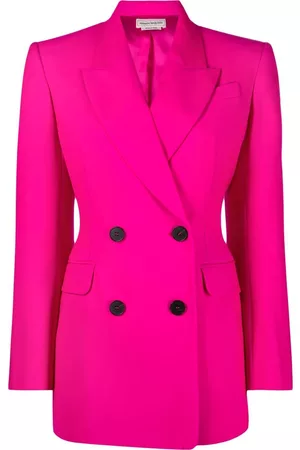 Alexander McQueen Women Double Breasted Jackets - Double-breasted blazer - Pink