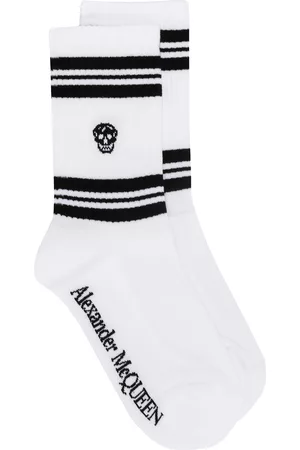 Alexander McQueen Women Socks - Skull knitted socks - White