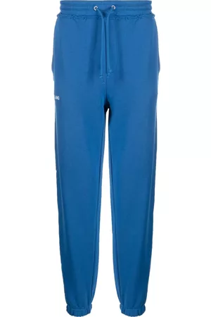 Helmut Lang Men Sweatpants - Drawstring track pants - Blue