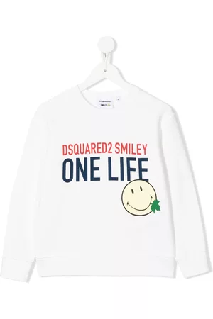 Dsquared2 Smiley-print crew-neck sweatshirt - White