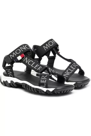 Moncler Sandals - Logo-print strap sandals - Black