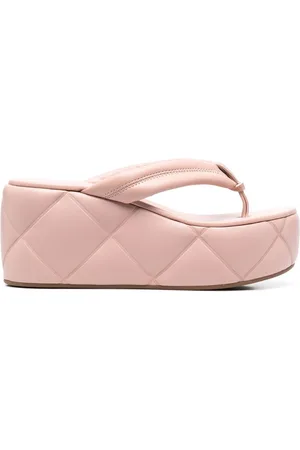 LE SILLA Square quilted platform sandals