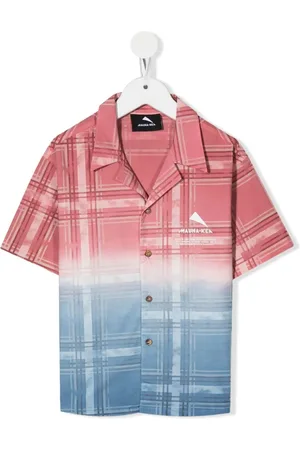 MAUNA KEA Tie-dye check print shirt