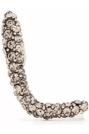 Alexander McQueen Women Earrings - Crystal-embellished ear cuff - Silver