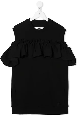 Maison Margiela Off-shoulder sweatshirt dress - Black