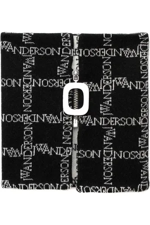 J.W.Anderson Logo-grid zip-up neckband