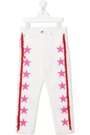 Stella McCartney Straight Jeans - Star-print straight-leg jeans - Neutrals