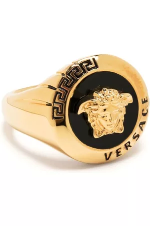 VERSACE Men Gold Rings - Medusa-plaque ring - Gold