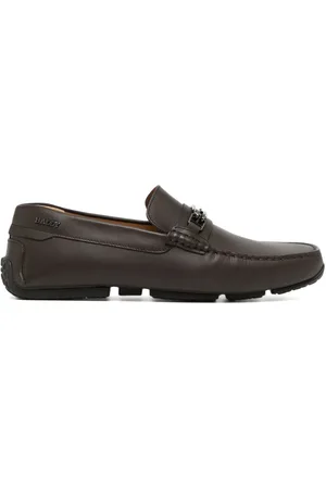 Bally Double B logo plaque loafers