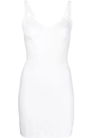 Dolce & Gabbana Lace-panelling bustier dress - White