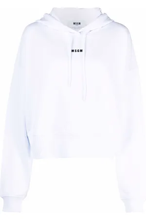 Msgm Cropped logo hoodie