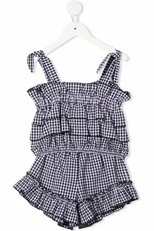 Le pandorine Gingham-print set