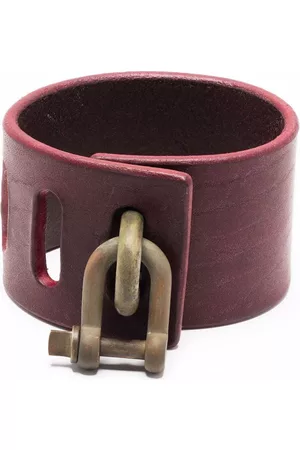 PARTS OF FOUR Restraint-charm leather bracelet - Red
