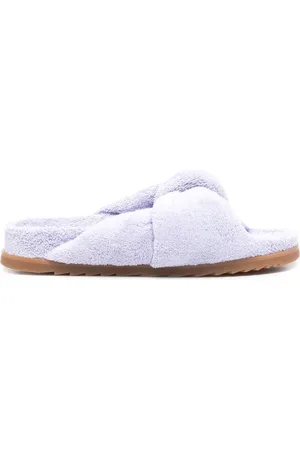 Ash Knot-detail towelling slides