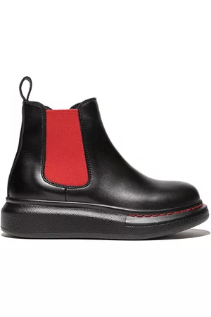 Alexander McQueen Platform-sole slip-on ankle boots - Black