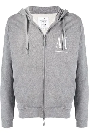 Armani Exchange Logo-print zip-up hoodie