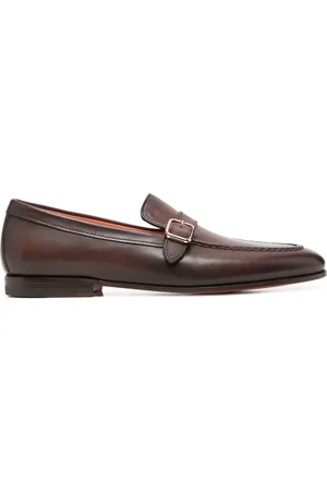 santoni Buckle detail loafers