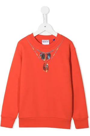 MARCELO BURLON Feather necklace-print sweatshirt