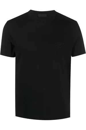 Prada Logo-embroidered cotton T-shirt