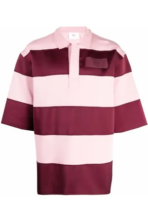 Christian Dior Horizontal Striped Ss Button Up Polo Shirt