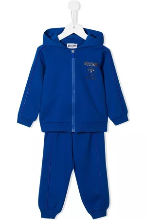 Moschino Tracksuits - Double Question Mark logo-print tracksuit - Blue