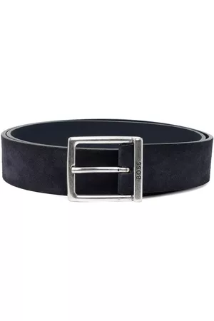 HUGO BOSS Leather buckled belt - Blue