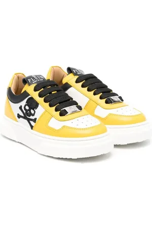 Philipp Plein Skull embroidery lace-up sneakers