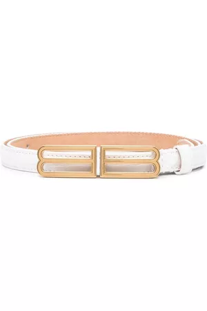Balenciaga Women Belts - Logo-buckle stretch belt - White
