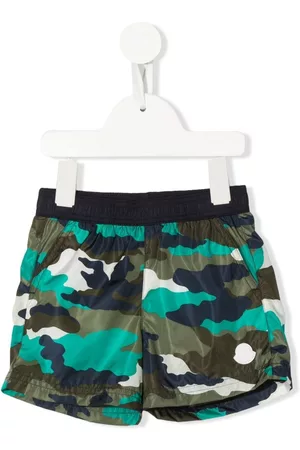 Moncler Shorts - Camouflage-print track shorts - Blue