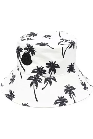 Moncler Palm tree bucket hat - White