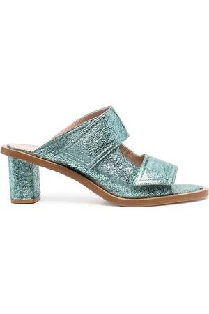 Scarosso Kristy metallic 60mm leather sandals