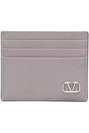 VALENTINO GARAVANI VLogo leather cardholder - Grey