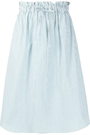 Woolrich Striped poplin skirt