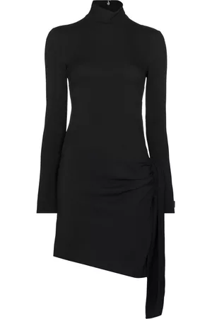 Dolce & Gabbana Women Graduation Dresses - Ruched high neck mini dress - Black