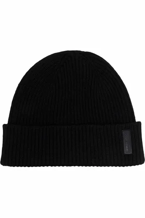Giorgio Armani Logo-patch cashmere-knit beanie