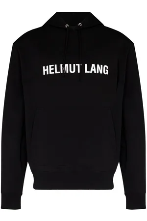 Helmut Lang logo-patch Pullover Hoodie - Brown