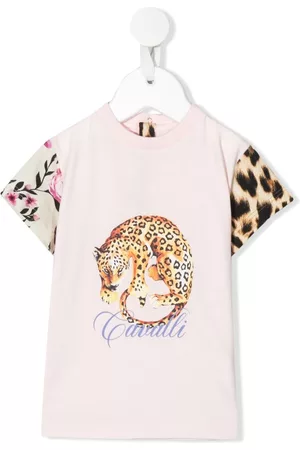 Roberto Cavalli Animal-print short-sleeve T-shirt - Pink