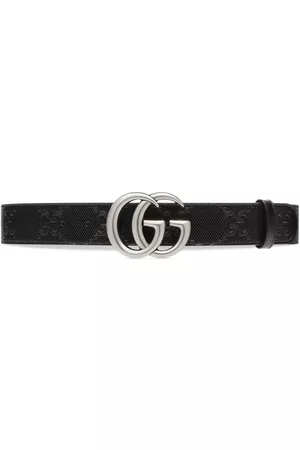 Gucci Men Belts - GG Marmont embossed belt - Black