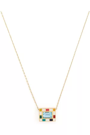 Nevernot Women Necklaces - 14kt gold Let's Play Chess topaz necklace