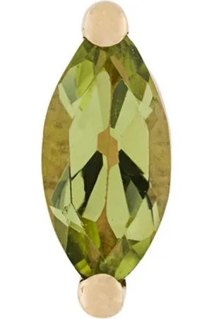 DELFINA DELETTREZ 18kt gold Dots Solitaire peridot earring