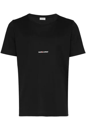 Saint Laurent Men T-shirts - Logo print T-shirt - Black