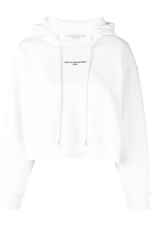 Stella McCartney Cropped logo print hoodie