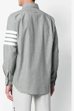Thom Browne 4-Bar straight-fit chambray shirt
