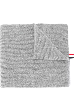 Thom Browne Men Scarves - 4-Bar stripe scarf - Grey