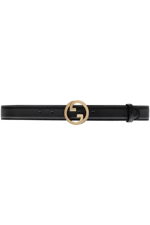 Gucci Women Belts - Blondie Interlocking G leather belt - Black