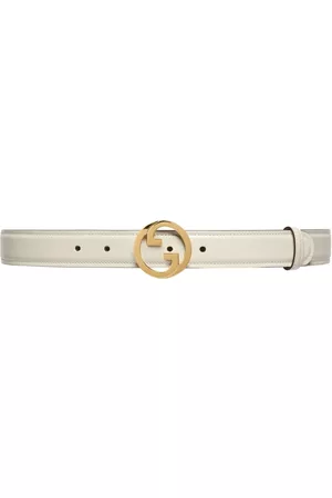 Gucci Blondie Interlocking G leather belt - White