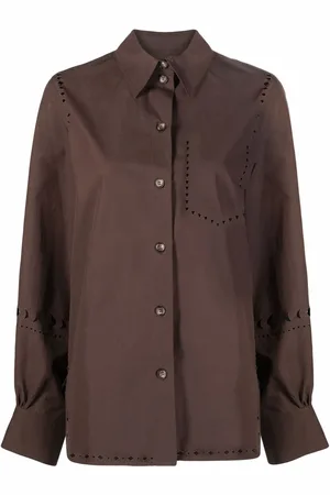 Nanushka Laser-cut long-sleeve shirt
