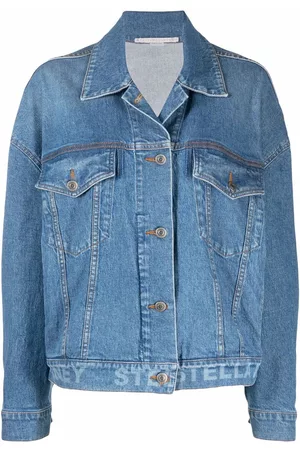 Stella McCartney Women Oversized denim jackets - Salt & Pepper Logo oversize denim jacket - Blue
